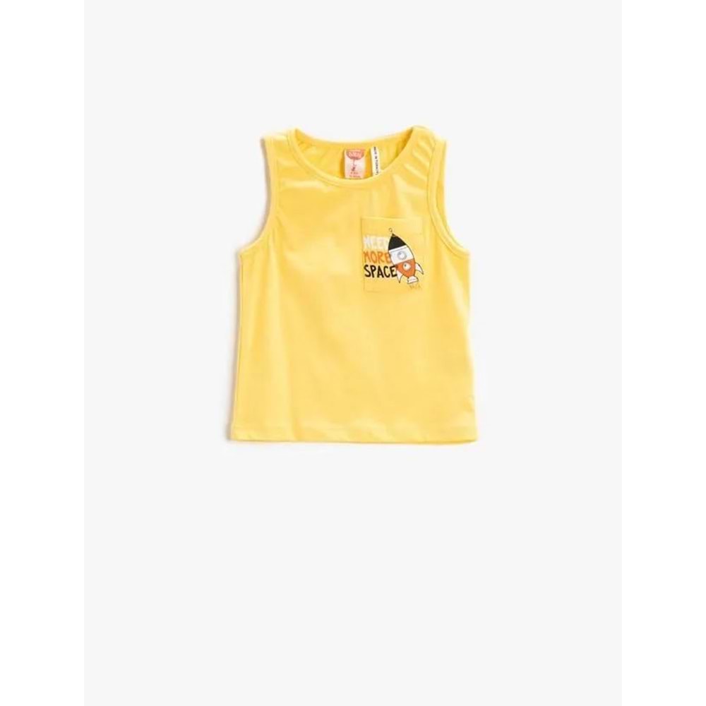 Erkek Bebek Giyim Atlet 2SMB30009TK Sarı