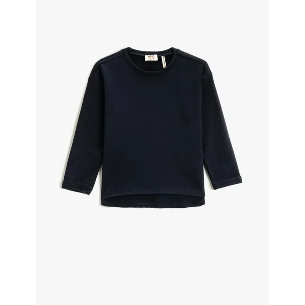 Kız Çocuk Giyim Sweatshirt 3WKG10076AK Lacivert