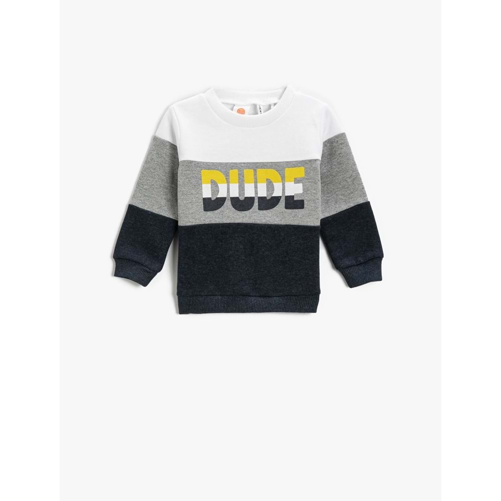 Erkek Bebek Giyim Sweatshirt 3WMB10013TK Ekru