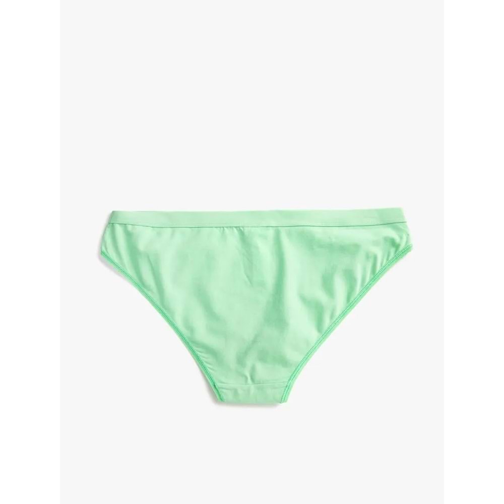 Kadın İç Giyim Pamuklu Brief Külot Baskılı 3SLK30054MK Fıstık Yeşili
