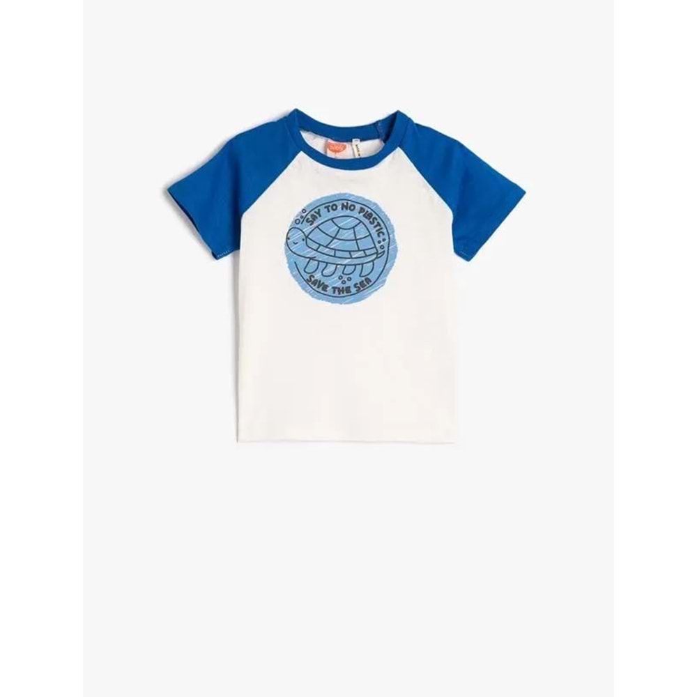 Erkek Bebek Giyim Tişört 3SMB10384TK Beyaz