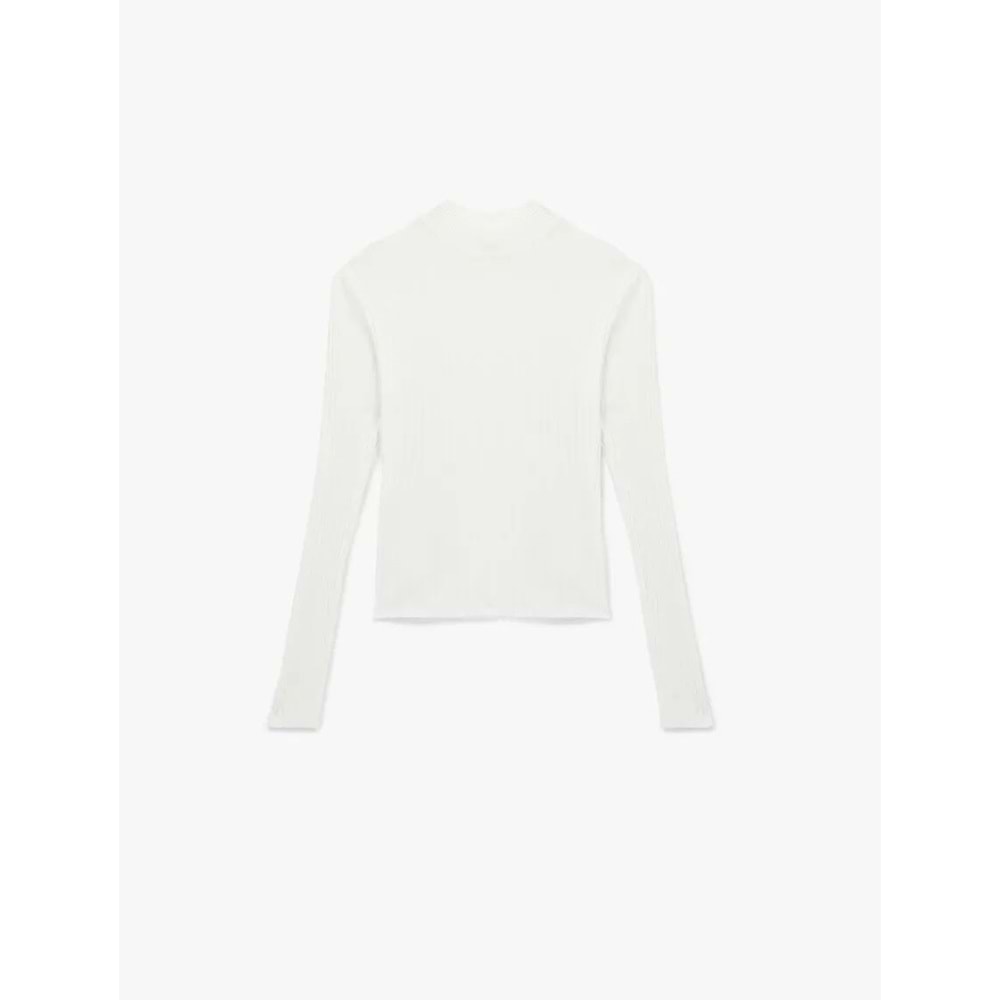 Kadın Giyim Uzun Kollu Dik Yaka Triko Kazak - KOTON - 6WAK90092HT - EKRU - M