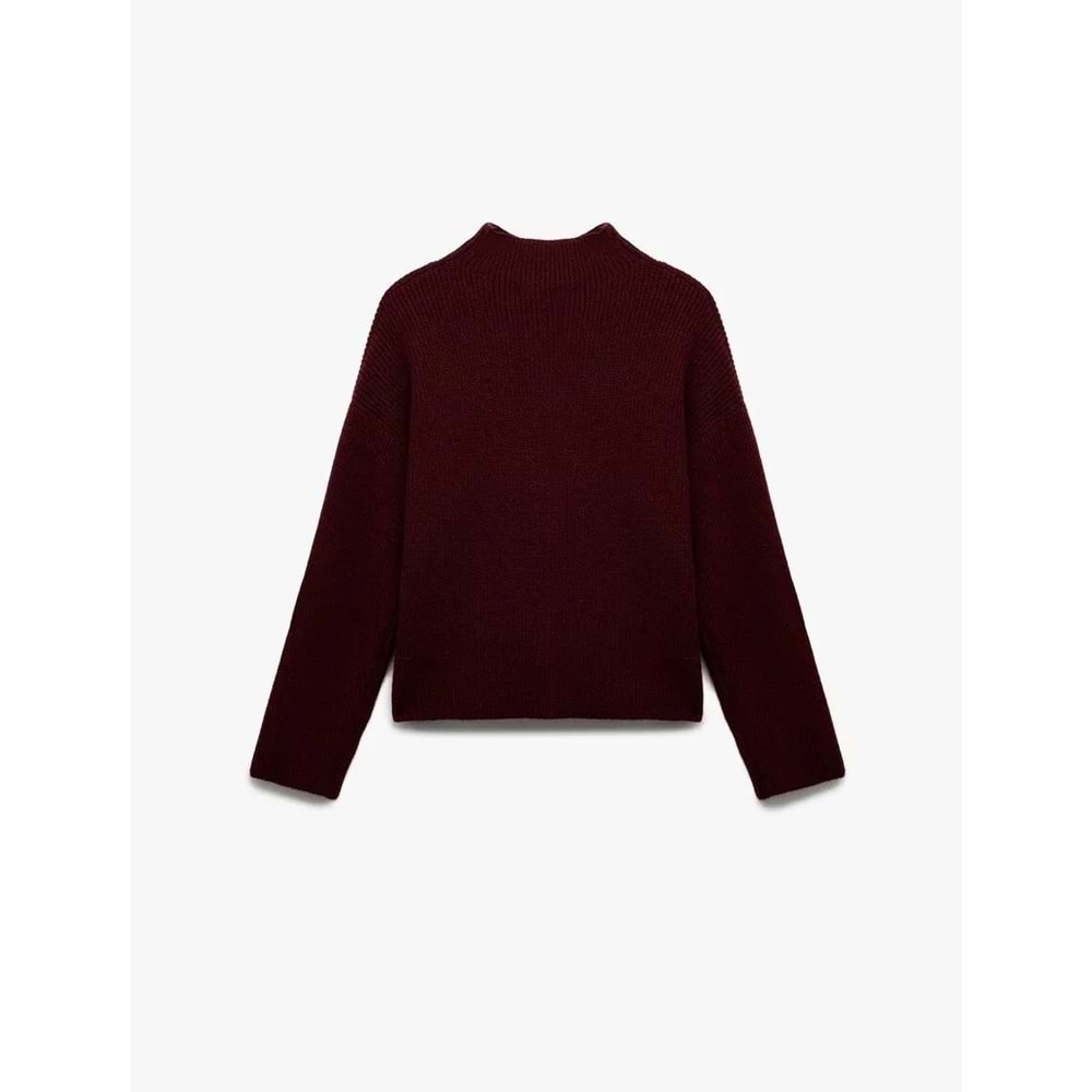 Kadın Giyim Rahat Kalıp Basic Triko Kazak - KOTON - 6WAL90027HT - BORDO - S