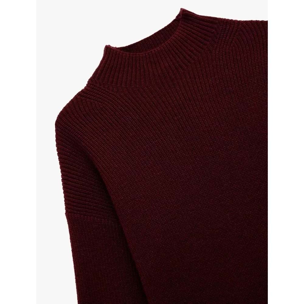Kadın Giyim Rahat Kalıp Basic Triko Kazak - KOTON - 6WAL90027HT - BORDO - S