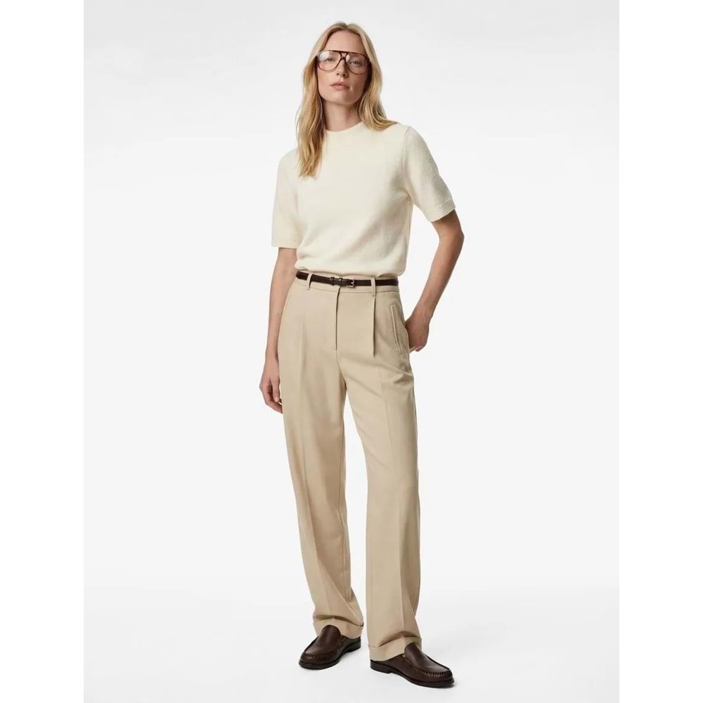 Kadın Giyim Pantolon - KOTON - 6SAK40191UW - BEJ - 38