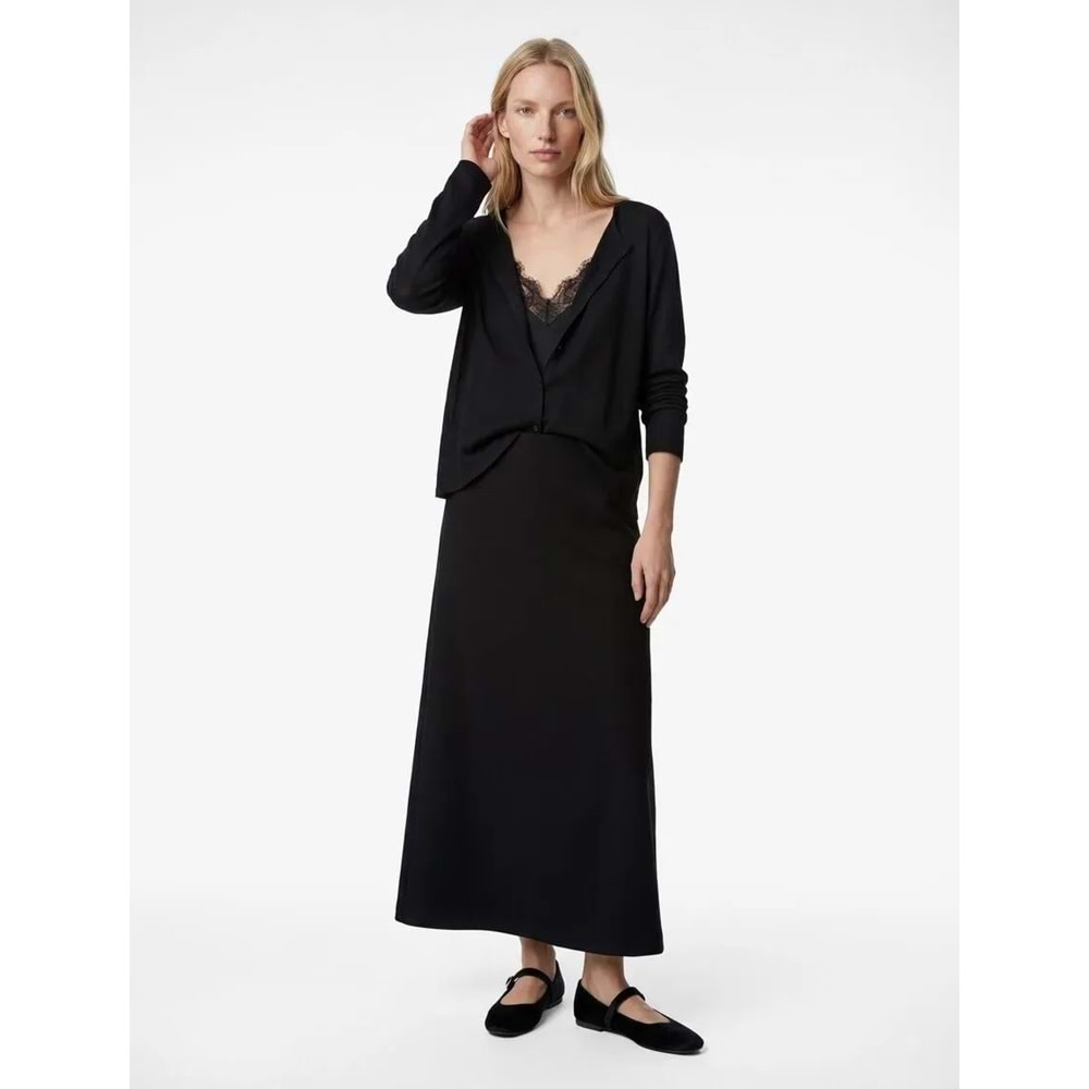 Kadın Giyim Regular Fit Midi Kalem Etek - KOTON - 6SAK70033UW - SİYAH - 34