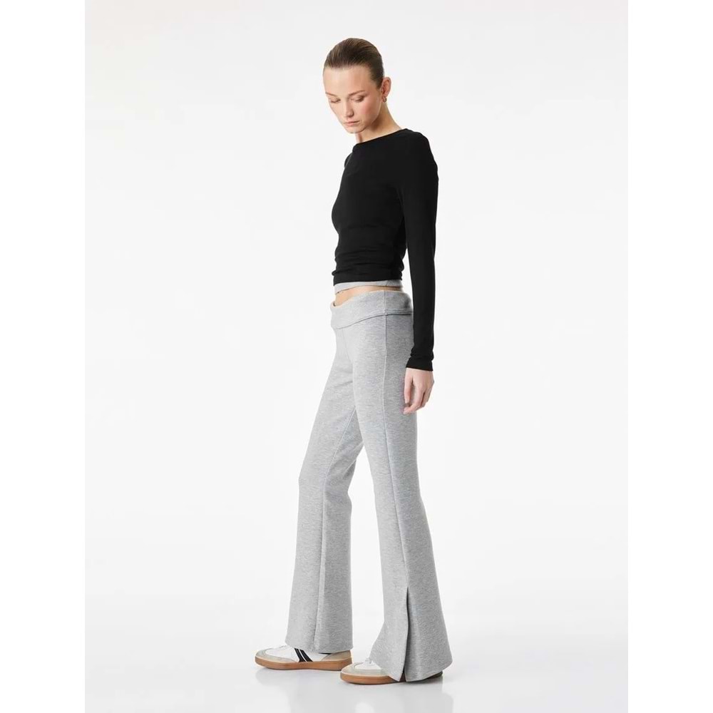 Kadın Giyim Slim Fit İspanyol Paça Tayt - KOTON - 6SAK80091EK - GRİ - S