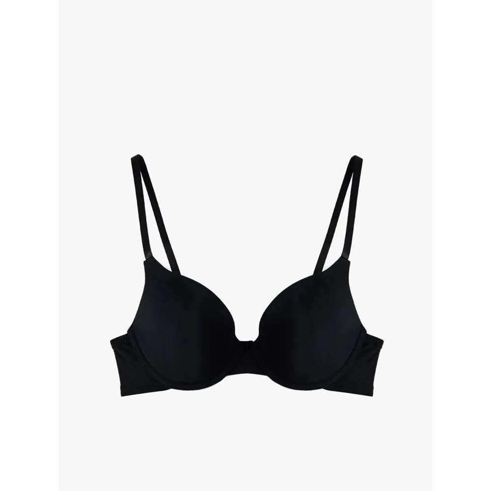 Kadın Giyim Desteksiz Balenli Rahat Kalıp Comfort Sütyen - KOTON - 6SLK10021MK - SİYAH - 75B