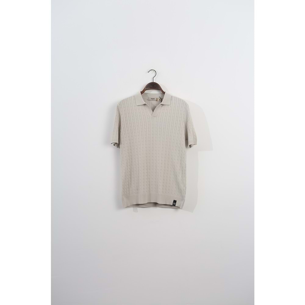CAZ 34215 POLO YK. TRİKO T-SHIRT - CAZADOR - 26KCEE34215 - Taş - L