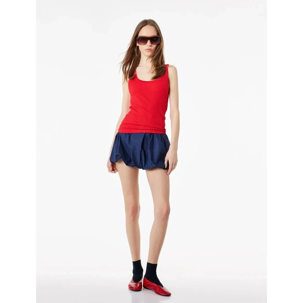 Pamuklu U Yaka Slim Fit Atlet 6SAK10269EK - KOTON - KIRMIZI - XL
