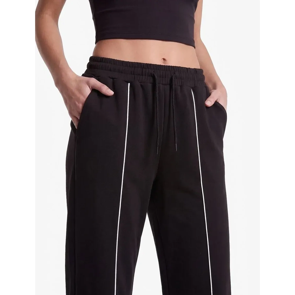 Beli Lastikli Cepli Pamuklu Spor Eşofman Altı 7WAK40192NK - KOTON - SİYAH - L