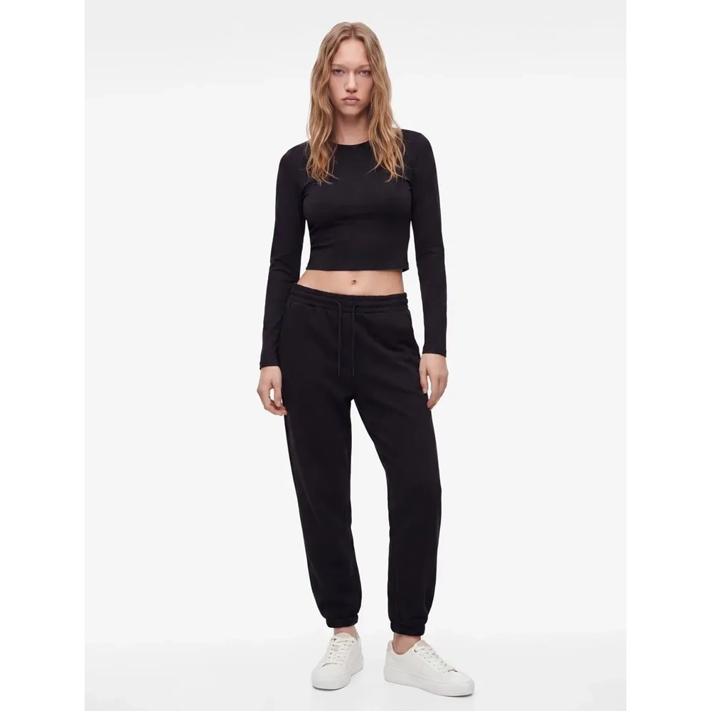 Beli Bağcıklı Jogger Eşofman Altı 7WAL40008IK - KOTON - SİYAH - XS