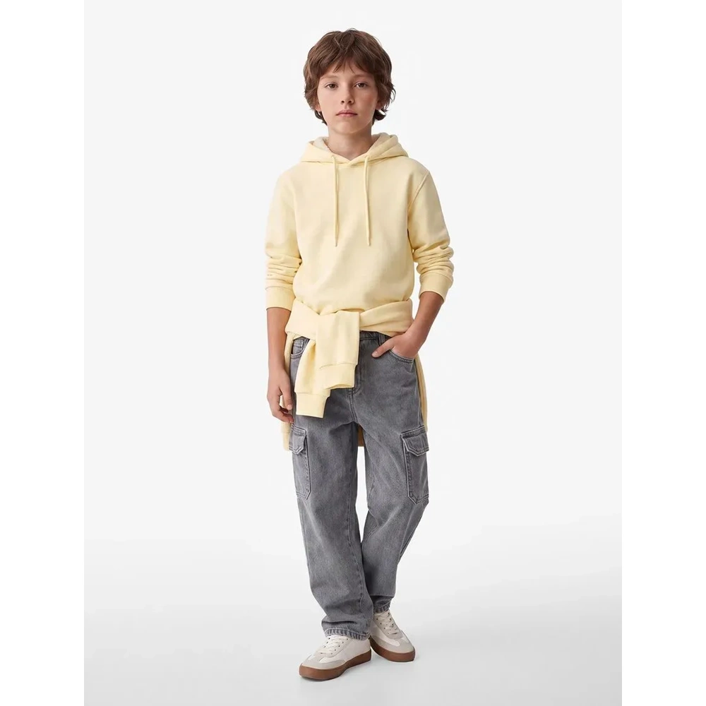 Kargo Pantolon - Cargo Jeans 7WKB40021TD - KOTON - ANTRASİT - 9-10
