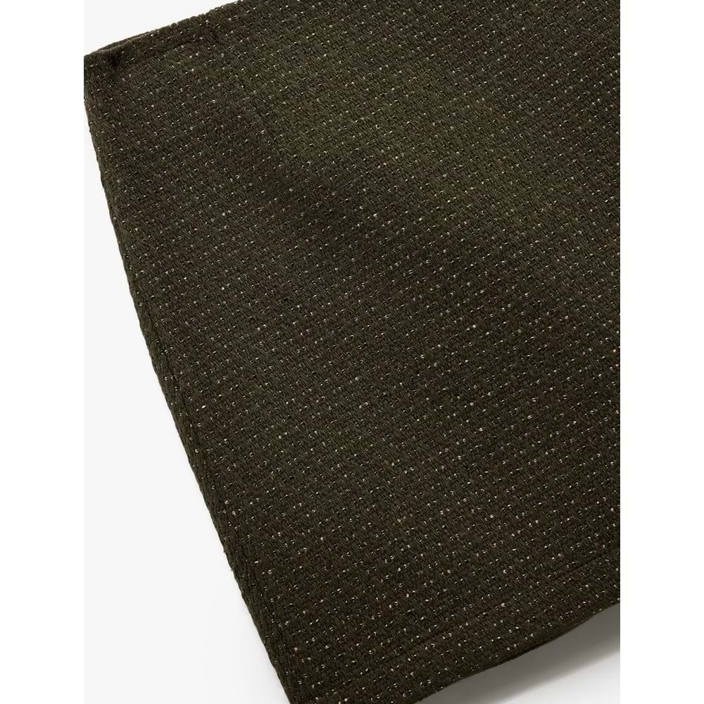 Kadın Giyim Standart Bel A Kesim Mini Tüvit Etek - KOTON - 6WAK70012UW - HAKİ DESENLİ - 36