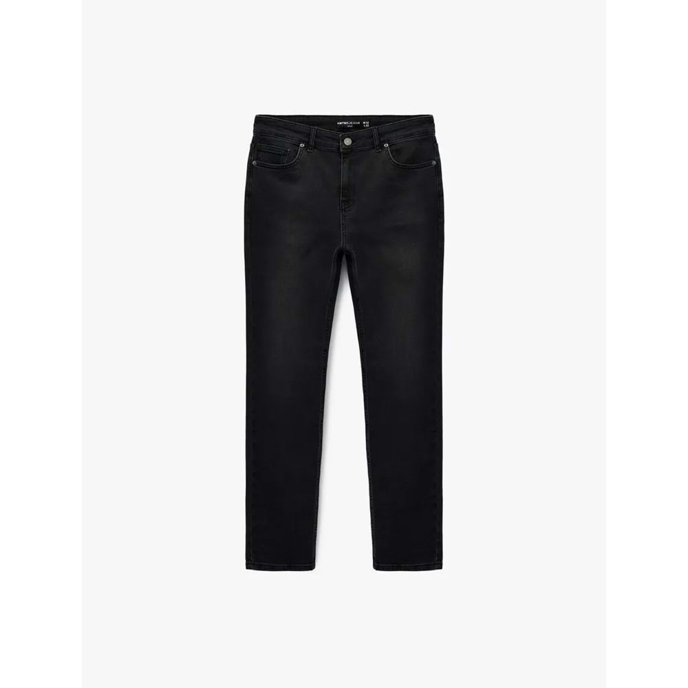 Erkek Giyim Slim Fit Düğmeli Cepli Jean Pantolon - Slim Fit Brad Jeans 6WAM40006ND