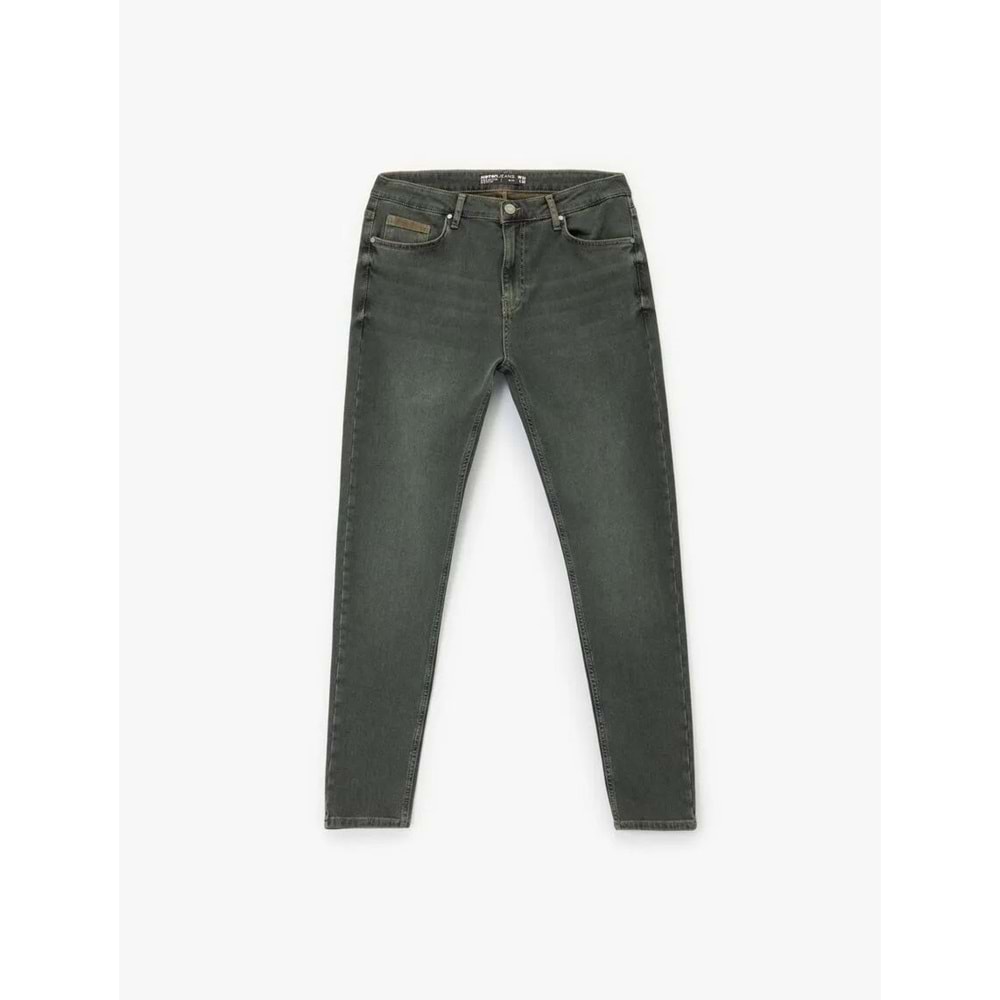 Erkek Giyim Pamuklu Normal Bel Slim Fit Jean Pantolon - Brad Jean - KOTON - 6WAM40017ND - PETROL - 34/32