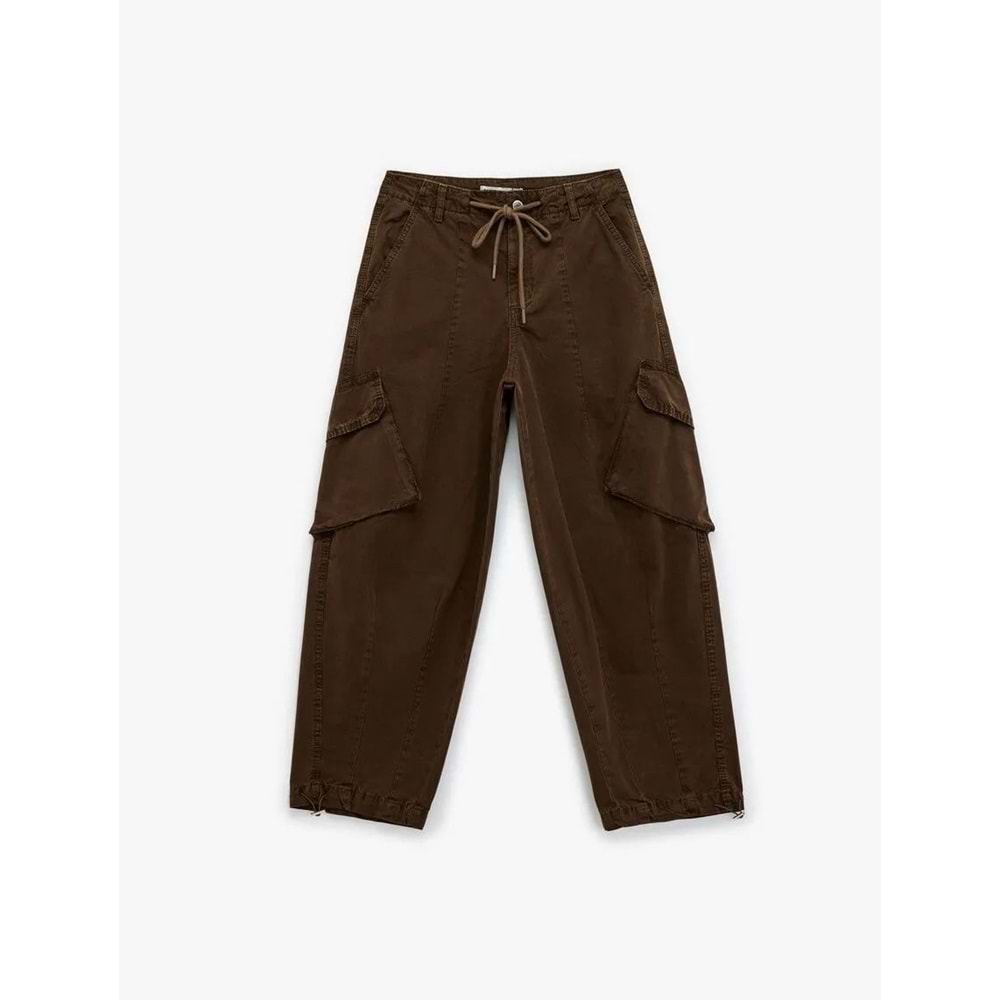 Kadın Giyim Pantolon - KOTON - 6WAL40023IW - KAHVERENGİ - 40