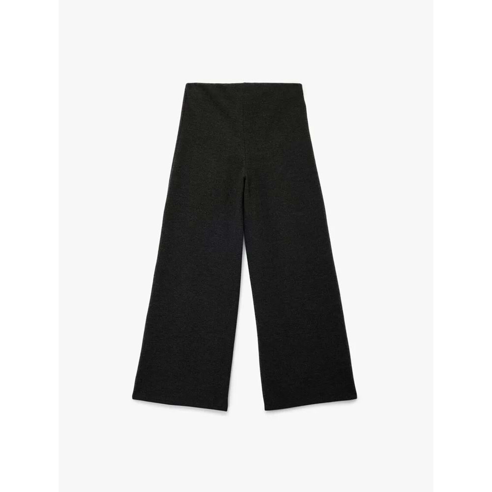 Kadın Giyim Modal Kumaş Düz Geniş Paça Kumaş Pantolon - KOTON - 6WAK40027EK - ANTRASİT - M