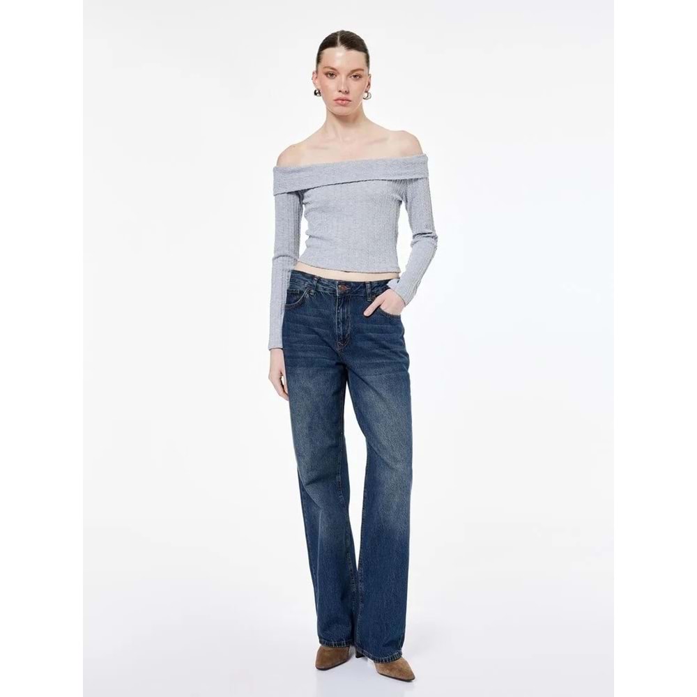 Kadın Giyim Slim Fit Bisiklet Yaka Drapeli Kolsuz Midi Boy Simli Kalem Elbise - KOTON - 6WAK80049EK - GRİ - L