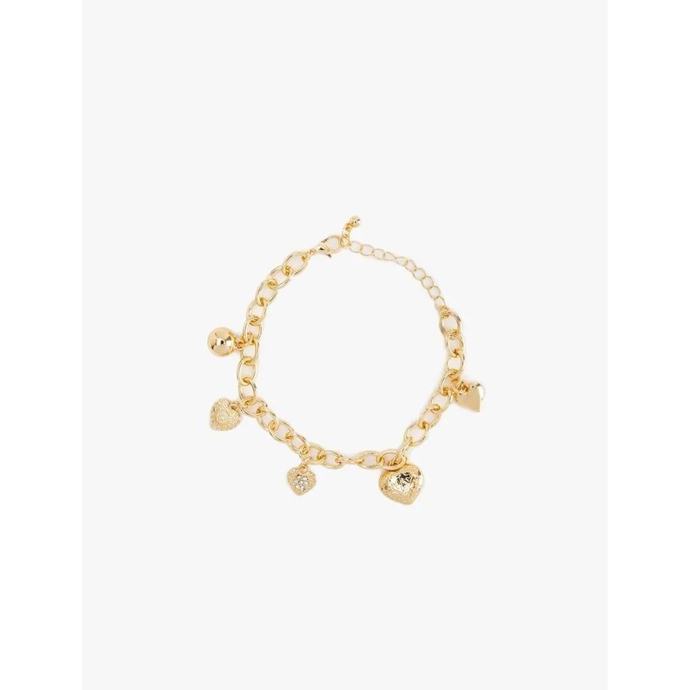 Kadın Aksesuar Zincir Kolye Katlı Taş Charm Detaylı