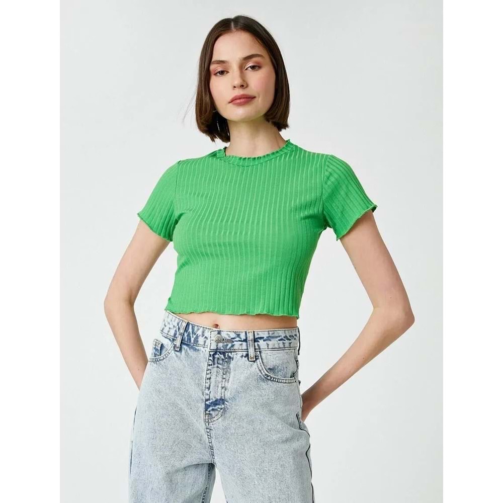 Kadın Giyim Tişört 2YAK13752EK Yeşil