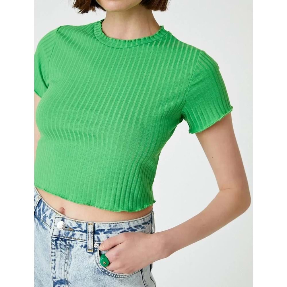 Kadın Giyim Tişört 2YAK13752EK Yeşil