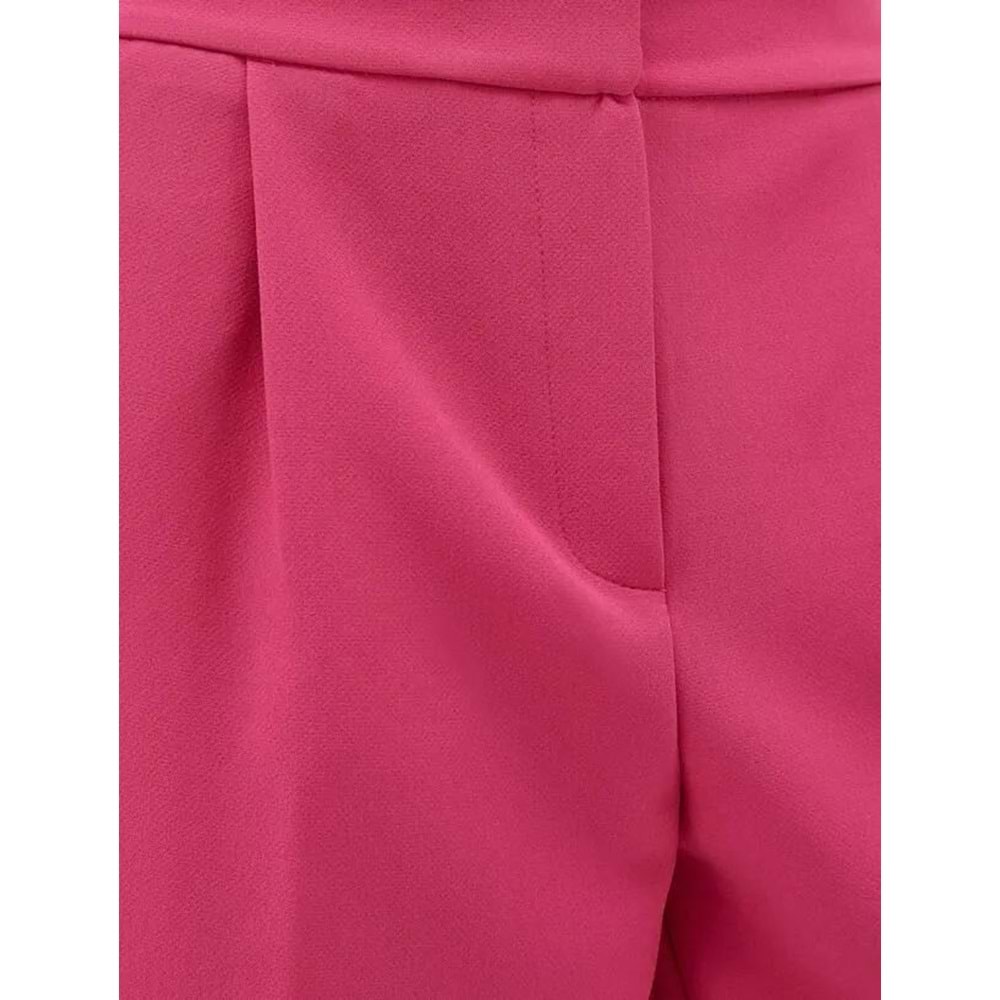 Kadın Giyim Basic Cigarette Kumaş Pantolon Pileli Cepli 3SAK40066UW Pembe