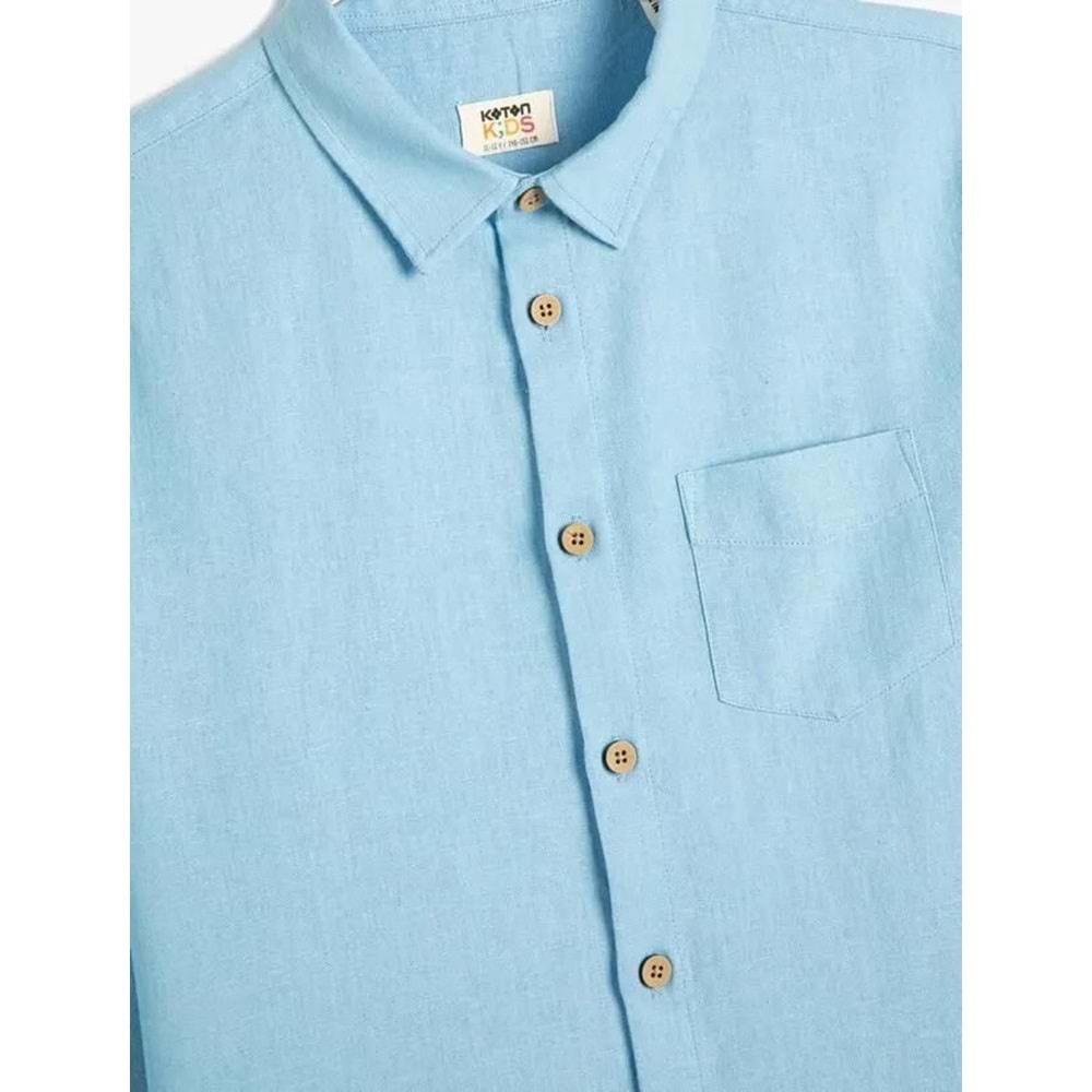 Erkek Çocuk Giyim Gömlek 3SKB60048TW Mavi