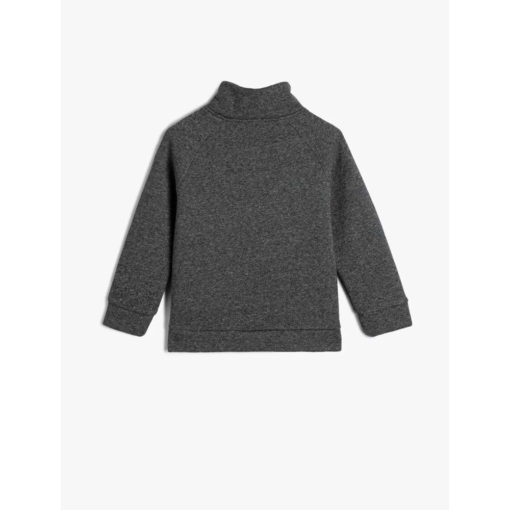 Erkek Çocuk Giyim Basic Sweatshirt - KOTON - 4WKB10119TK - GRİ - 5-6 YAŞ