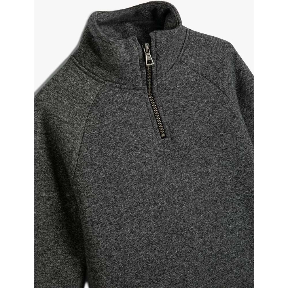 Erkek Çocuk Giyim Basic Sweatshirt - KOTON - 4WKB10119TK - GRİ - 5-6 YAŞ