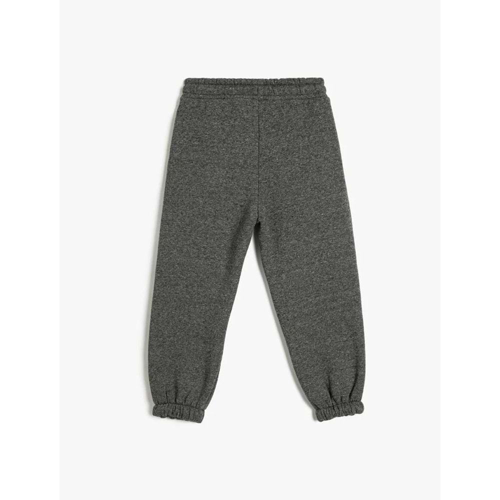 Erkek Çocuk Basic Jogger Eşofman Altı Beli Bağlamalı Cepli Şardonlu - KOTON - 4WKB40036TK - GRİ - 5-6 YAŞ