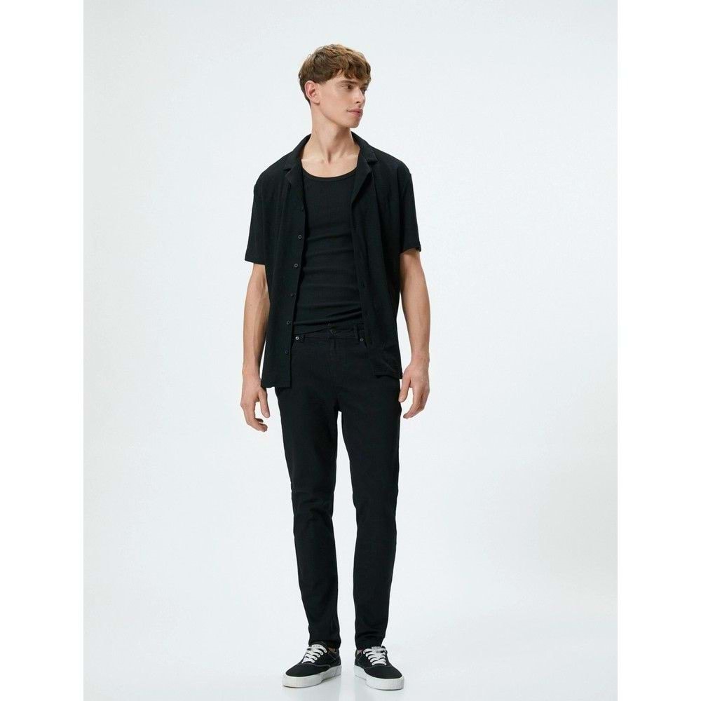 Skinny Fit Kot Pantolon - Michael Jean - KOTON - 4SAM40233ND - SİYAH - 32/30