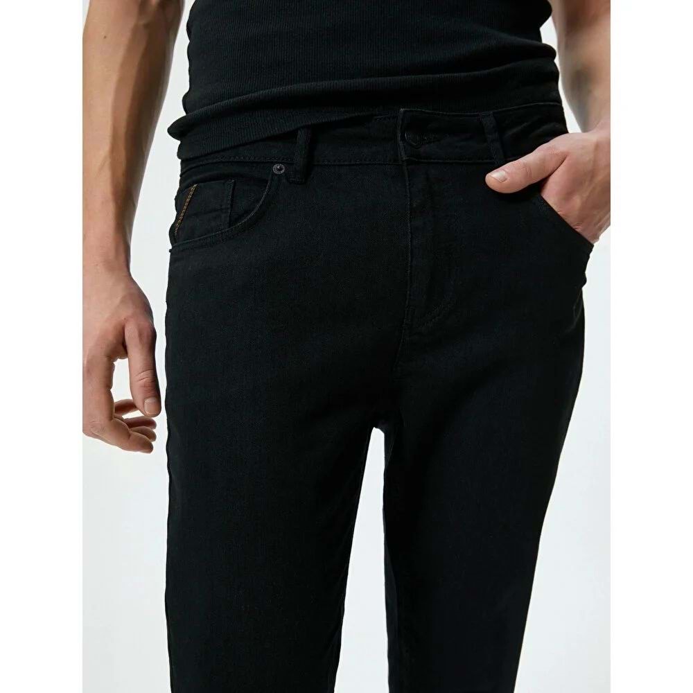 Skinny Fit Kot Pantolon - Michael Jean - KOTON - 4SAM40233ND - SİYAH - 32/30