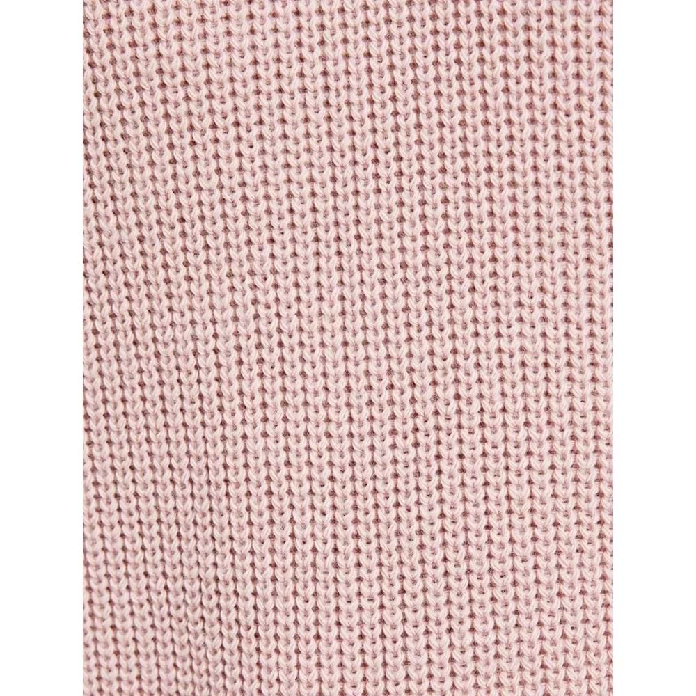 Oversize Yarım Balıkçı Yaka Kazak - KOTON - 4WAK90018HT - PUDRA - XS