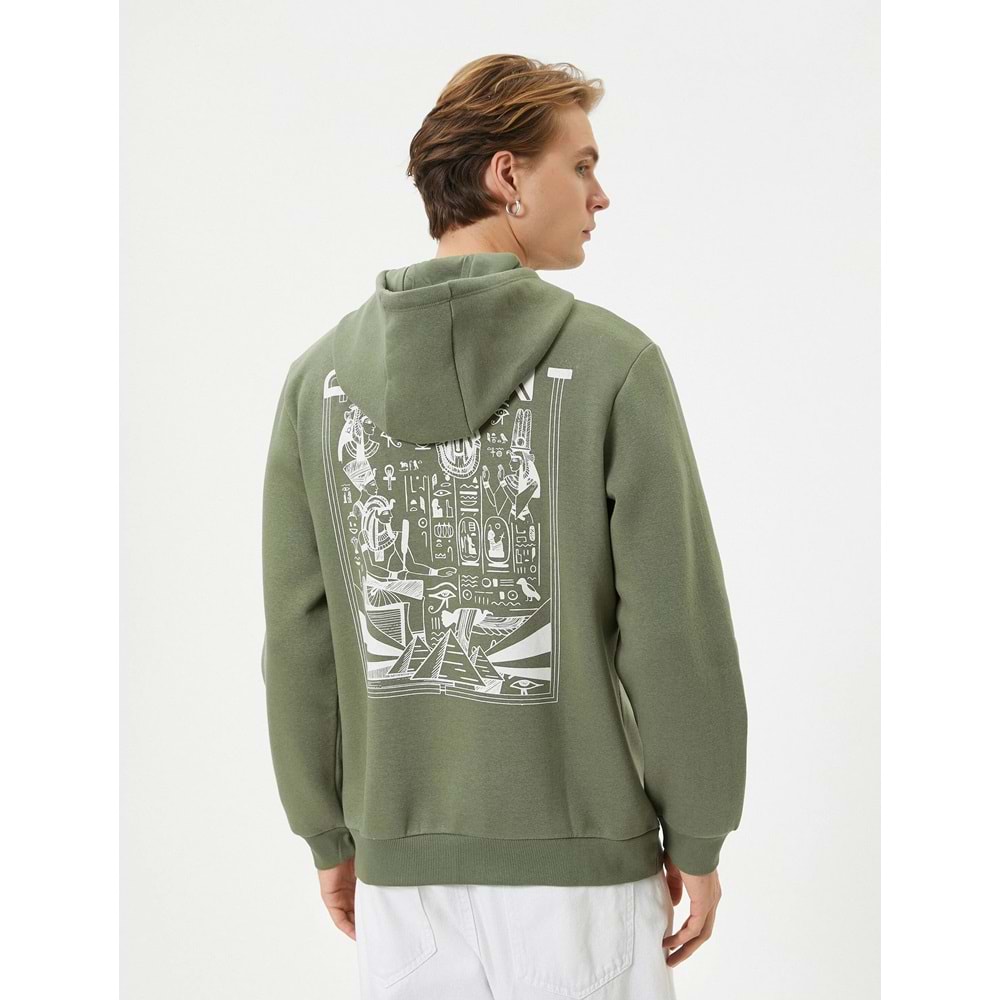 Erkek Giyim Sweatshirt - KOTON - 4WAM70255MK - HAKİ - XL