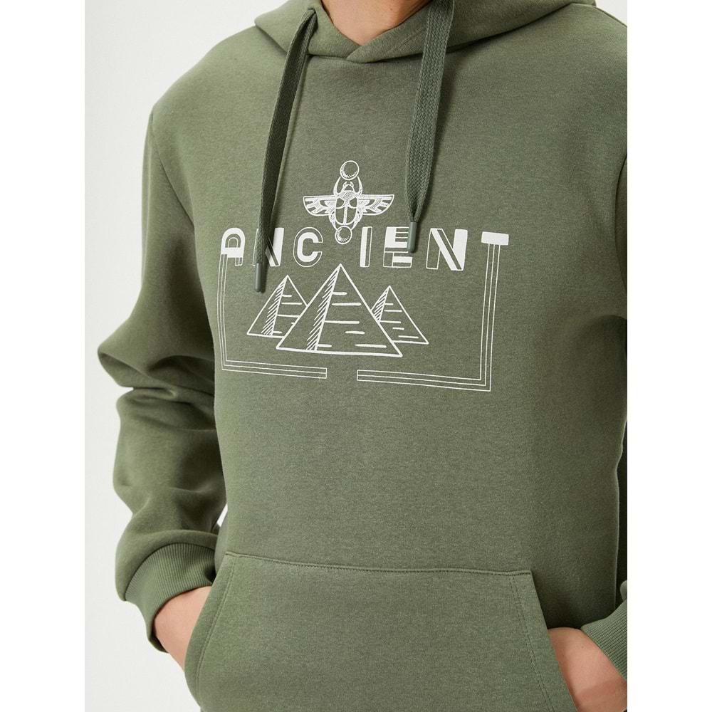 Erkek Giyim Sweatshirt - KOTON - 4WAM70255MK - HAKİ - XL