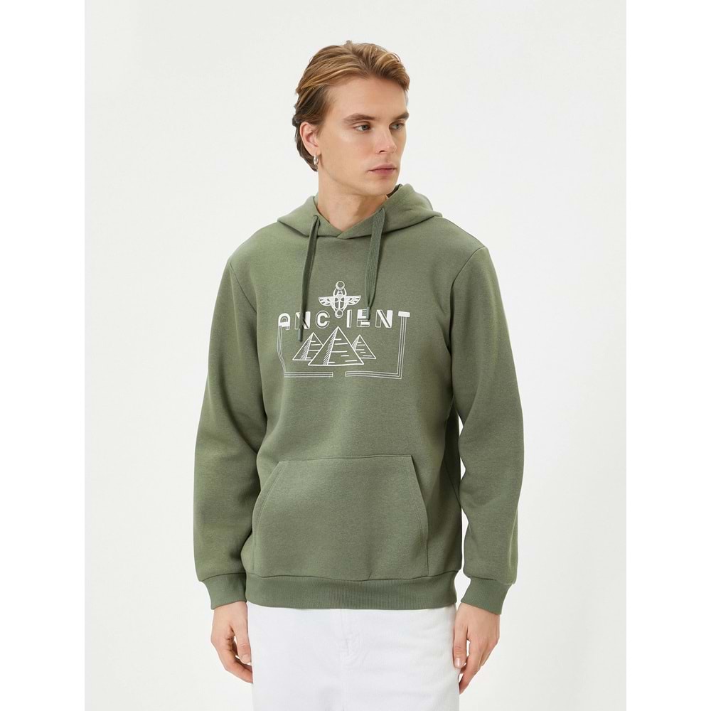 Erkek Giyim Sweatshirt - KOTON - 4WAM70255MK - HAKİ - XL
