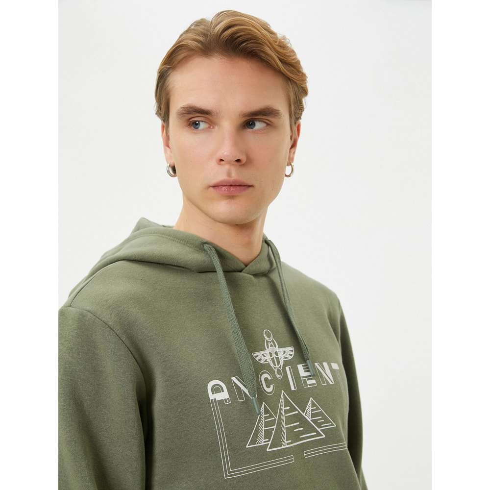 Erkek Giyim Sweatshirt - KOTON - 4WAM70255MK - HAKİ - XL