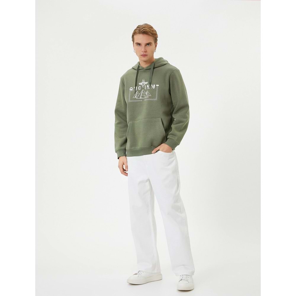 Erkek Giyim Sweatshirt - KOTON - 4WAM70255MK - HAKİ - XL