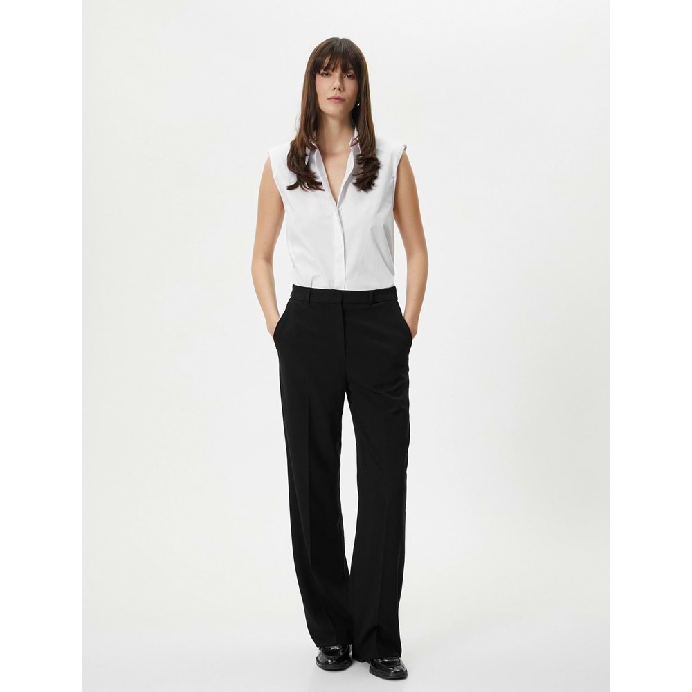 Kolsuz Gömlek Düğmeli Vatkalı Klasik Yaka - KOTON - 4SAK60056UW - KIRIK BEYAZ - 38