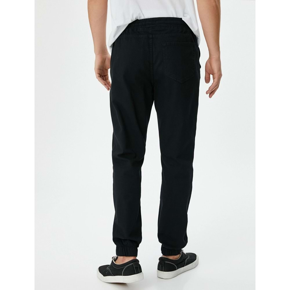 Jogger Pantolon Beli Bağcıklı Slim Fit Cep Detaylı - 4SAM40006HW