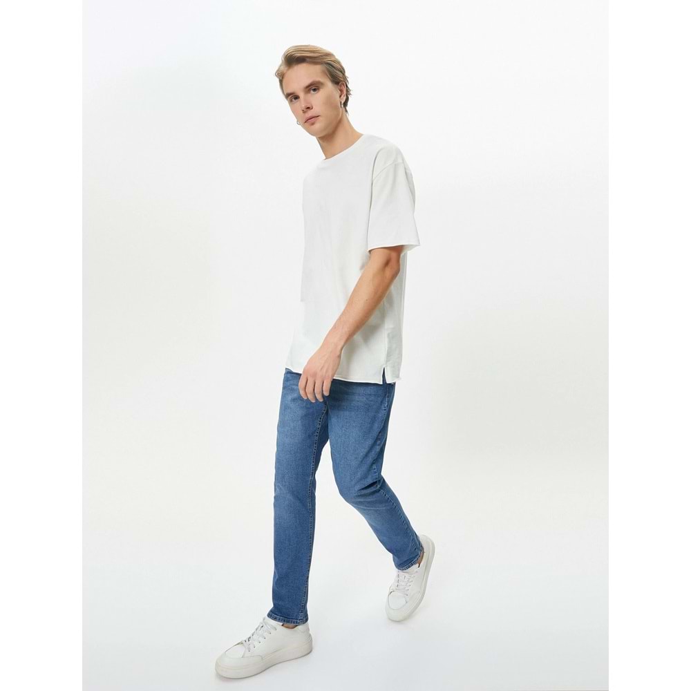 Slim Fit Kot Pantolon - Brad Jean - KOTON - 4SAM40009ND - ORTA İNDİGO - 31/32