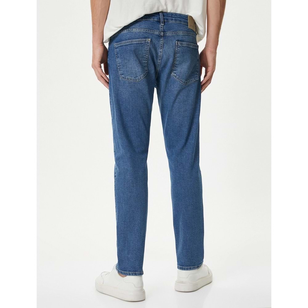 Slim Fit Kot Pantolon - Brad Jean - KOTON - 4SAM40009ND - ORTA İNDİGO - 31/32