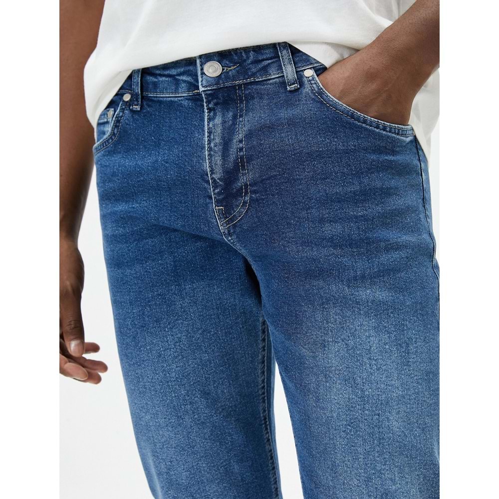 Slim Fit Kot Pantolon - Brad Jean - KOTON - 4SAM40011ND - KOYU İNDİGO - 30/30