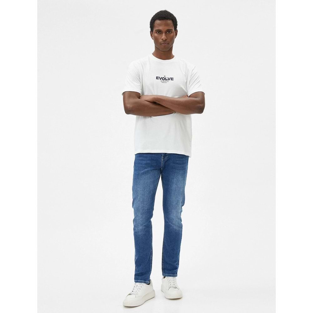 Slim Fit Kot Pantolon - Brad Jean - KOTON - 4SAM40011ND - KOYU İNDİGO - 30/30