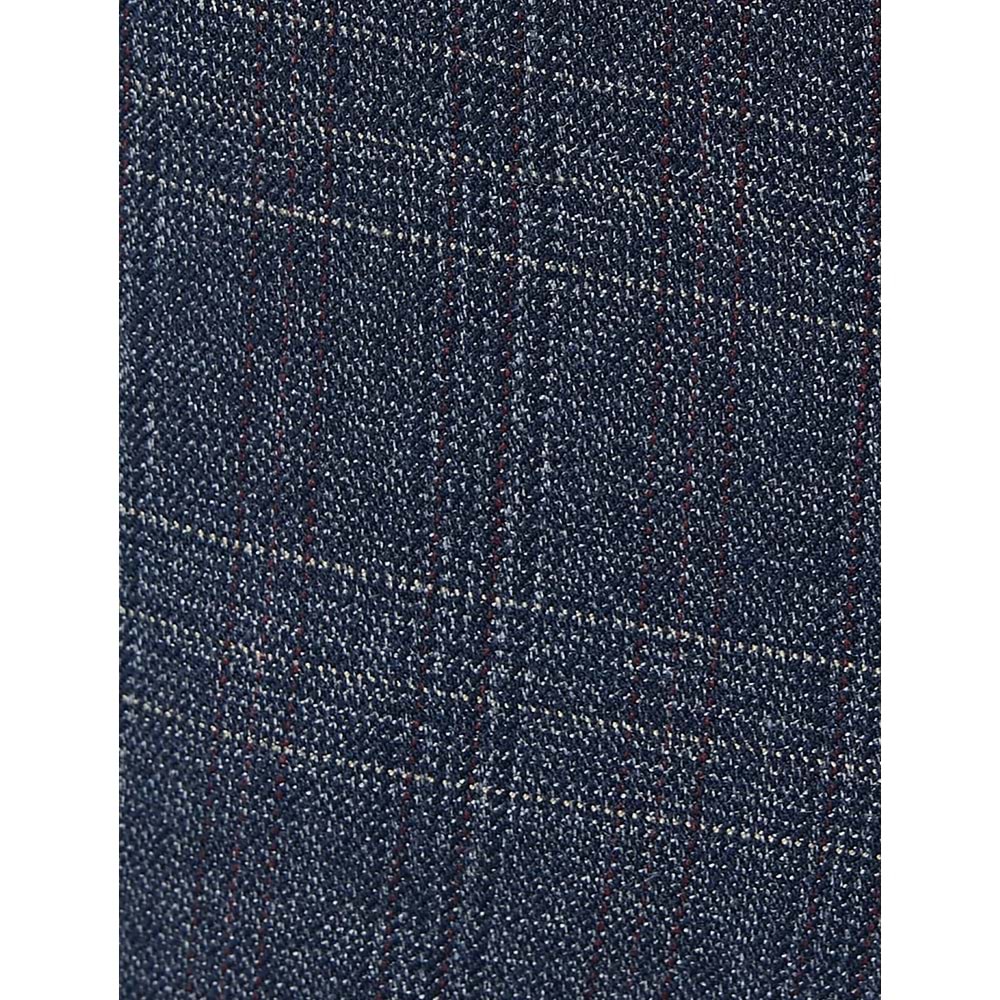 Kumaş Pantolon Desenli Slim Fit Düğmeli Cep Detaylı - KOTON - 4SAM40017HW - LACİVERT EKOSELİ - 38