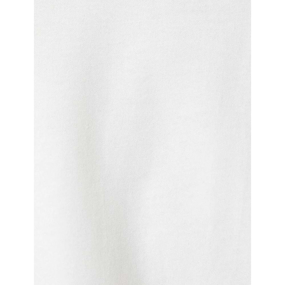Bisiklet Yaka Tişört Kumaş Detaylı Kısa Kollu Pamuklu - KOTON - 4SAM10271HK - EKRU - XXL