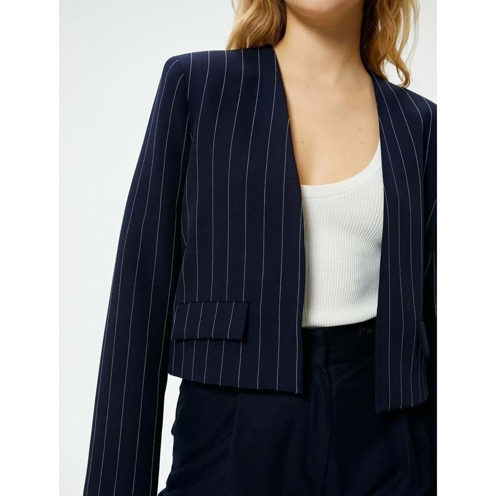 Blazer Ceket Kapaklı Cepli Standart Kesim 4SAK50047UW