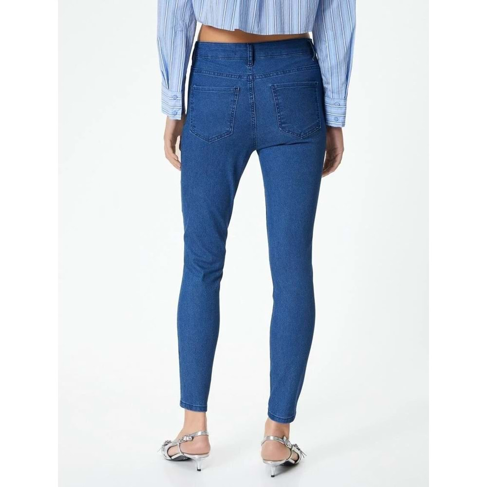 Yüksek Bel Skinny Kot Pantolon Dar Paça Cepli - Carmen Skinny Jeans - 4SAL40367MD