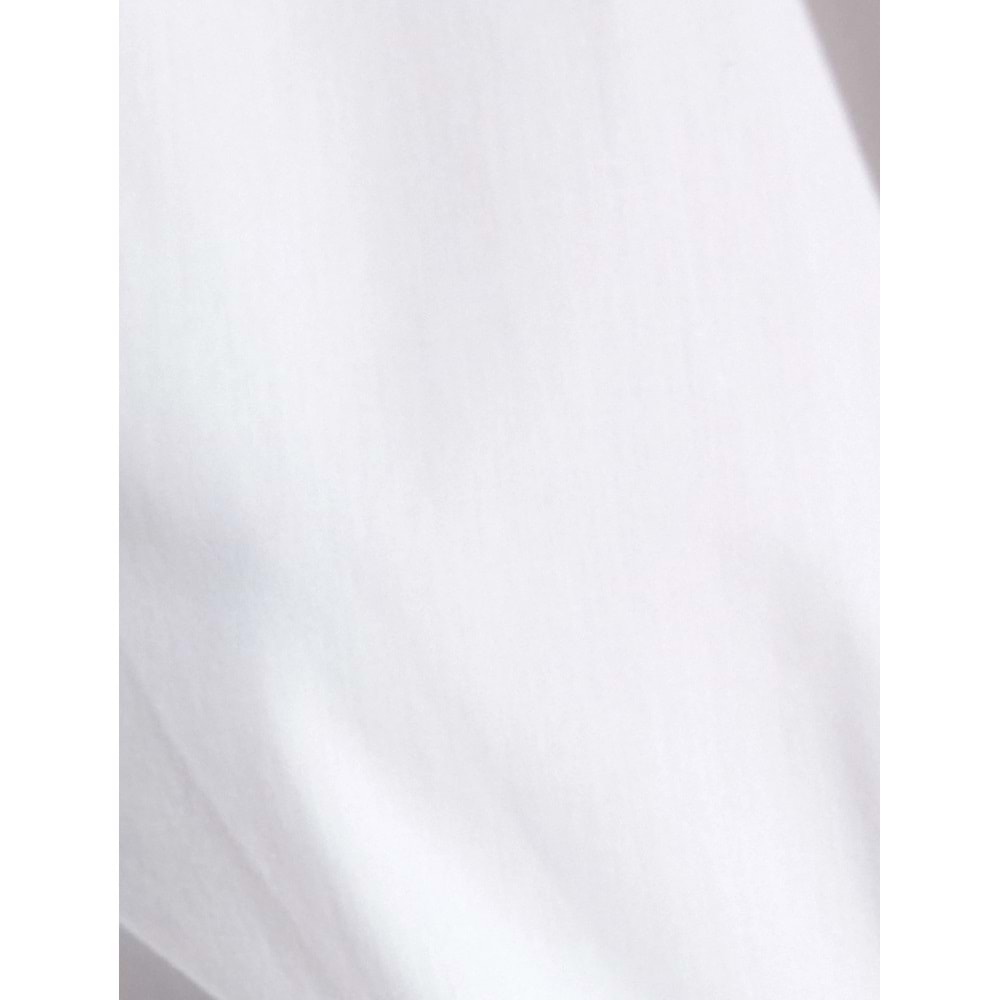 Uzun Kollu Poplin Gömlek Önden Bağlama Detaylı Düğmeli - KOTON - 4SAK60050EW - BEYAZ - 34